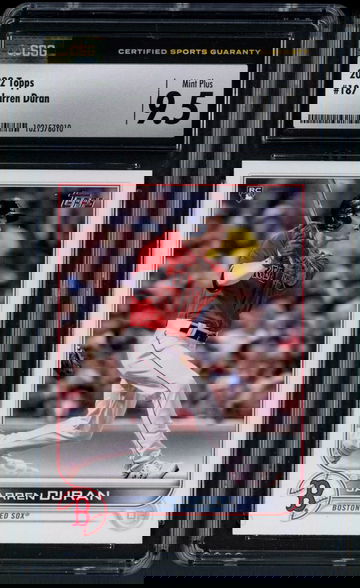 2022 Topps Series 1 Jarren Duran RC #187 CSG 9.5 Mint+ Boston Red Sox