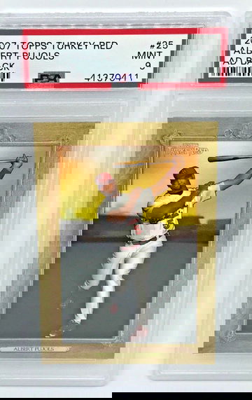 2007 Topps Turkey Red Albert Pujols Ad Back #25 PSA 9 Cardinals Angels HOF