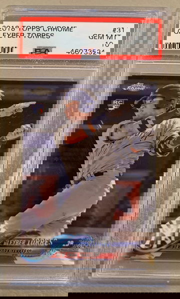 2018 Topps Chrome ROOKIE Gleyber Torres PSA 10 Gem Mint