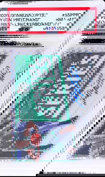 2020 Donruss Optic Signature Series Checkerboard Payton Pritchard #SSPPR RC 1/1 PSA 8