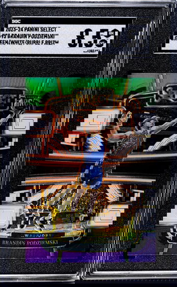 2023-24 Panini Select Green/White/Purple Brandin Podziemski #93 RC SGC 8.5