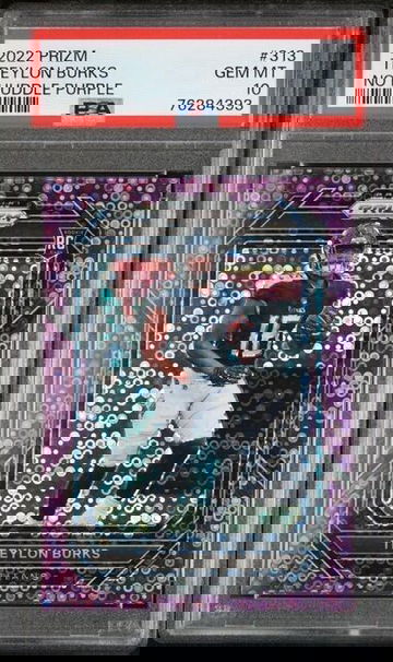 2022 Prizm Treylon Burks No Huddle Purple Prizm Rookie RC #'d /35 PSA 10 GEM MT