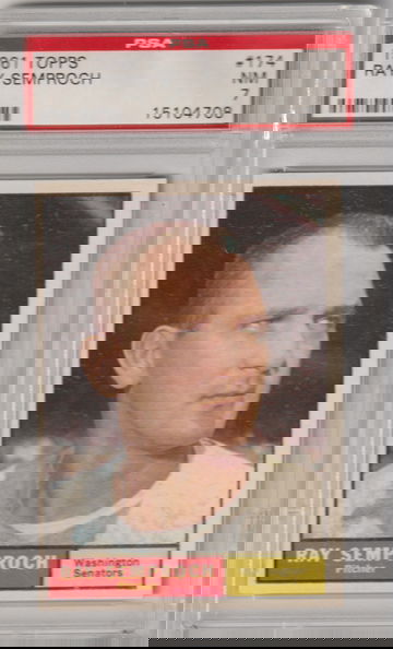 1961 Topps #174 Ray Semproch PSA 7 (Near Mint)