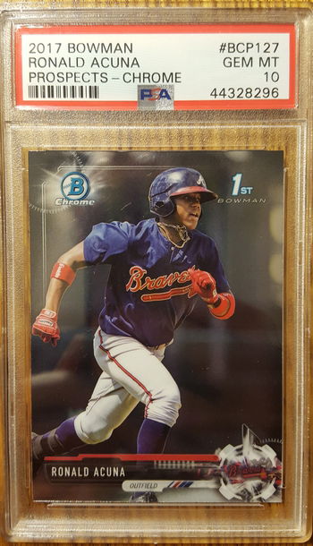 2017 Bowman Chrome Ronald Acuna Rookie PSA 10