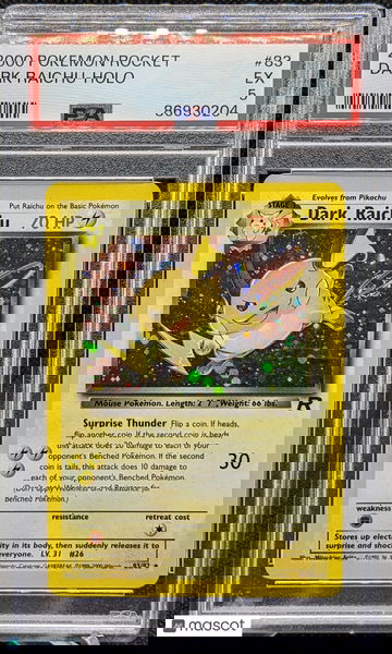 2000 Pokemon Rocket Dark Raichu Holo #83 PSA 5