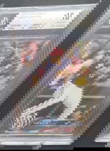 Juan Soto 2018 topps update bgs 10 pristine 