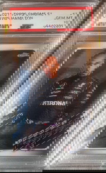 2021 Topps Chrome Formula 1 Lewis Hamilton Base Portrait #1 PSA 10 gem Mint F1