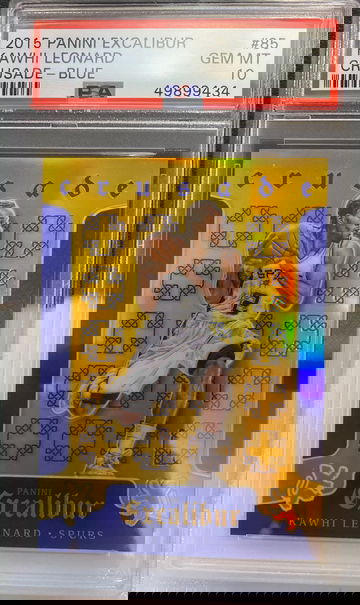 2015 panini Excalibur Kawhi Leonard crusade blue (pop 1) PSA 10