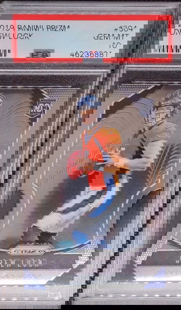 2019 Panini Prizm Drew Lock #304 RC Rookie Base PSA 10 Gem Mint Broncos