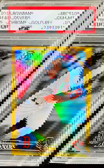 2016 Rafael Devers Gold /50 PSA 10 Topps Bowman RC