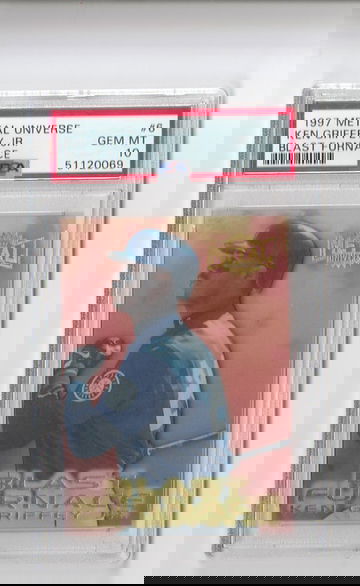 PSA 10 GEM MINT 1997 METAL UNIVERSE BLAST FURNACE KEN GRIFFEY JR  CARD #8