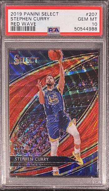 2019 Select Stephen Curry Courtside Red Wave Prizm PSA 10