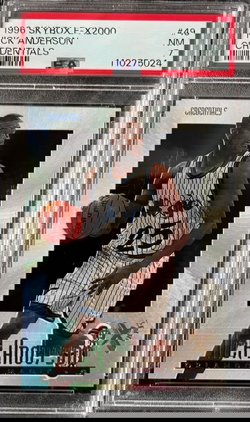 1996-97 Skybox E-X2000 Credentials /499 Nick Anderson #49 PSA 7 Pop 3, 9 Higher