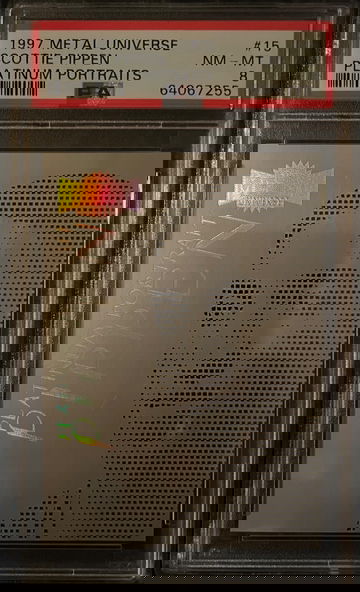 1997 Metal Universe Platinum Portraits #15 Scottie Pippen HOF Bulls PSA 8 NM-MT