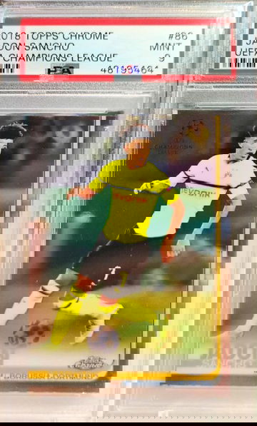 Jadon Sancho Topps Chrome UEFA Champions League PSA 9