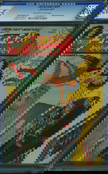 FLASH COMICS #100, CGC 5.5 FN-