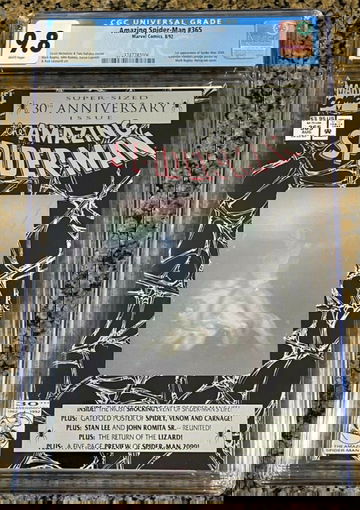 Amazing Spider-Man 365 CGC NM+ 9.8 Near Mint Spider Verse 1st Spider-man 2099