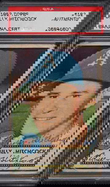 1952 Topps Baseball Billy Hitchcock #182 PSA A AUTO RARE!