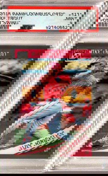 Mike Trout 2018 Donruss Optic Post Swing Variation PSA9 Mint