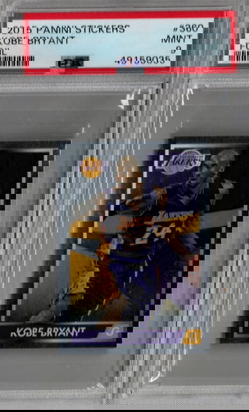2015 Panini Stickers Kobe Bryant FOIL PSA 9
