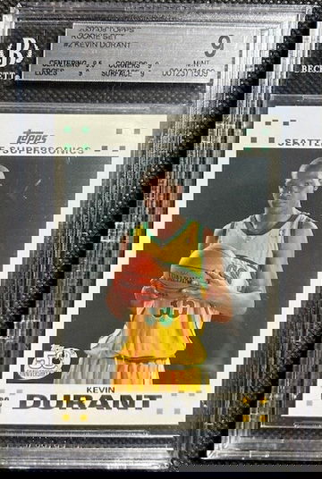 2007-08 Topps Rookie Set Kevin Durant #2 Rookie RC Basketball Card BGS 9 Mint