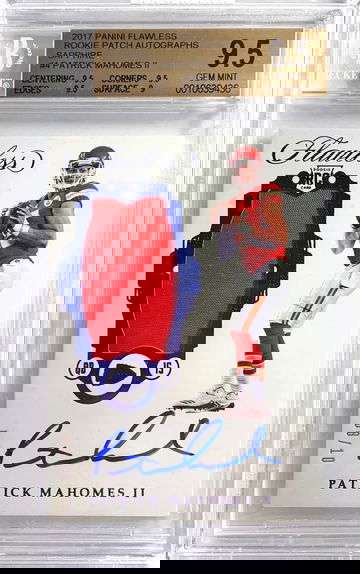 Patrick Mahomes Flawless RPA Sapphire /10 BGS 9.5/10