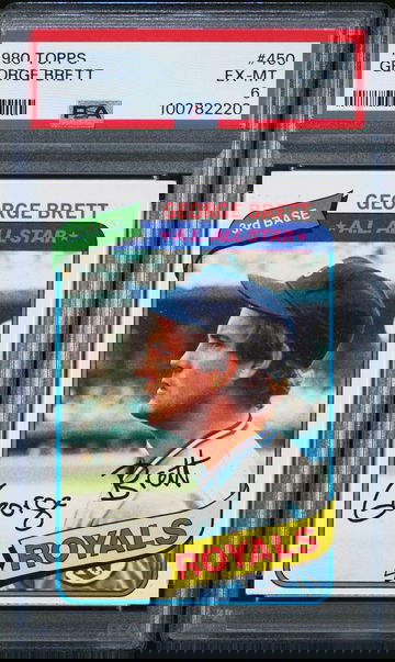 1980 Topps George Brett #450 Baseball MLB Royals PSA 6 EX-MT