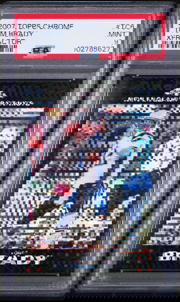 2007 Topps Chrome #TC6 TOM BRADY XFractor PSA 9 Mint