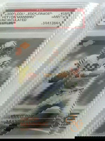 2000 Collector's Edge Graded Peyton Manning Uncirculated PSA 9 Mint