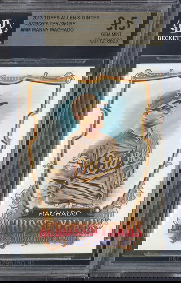 2013 Topps Allen & Ginter Across the Years #MM Manny Machado BGS 9.5 Pop 1
