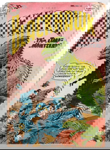 1960 Golden Age DC Blackhawk # 143 Comic Book Dinosaur Issue Beater