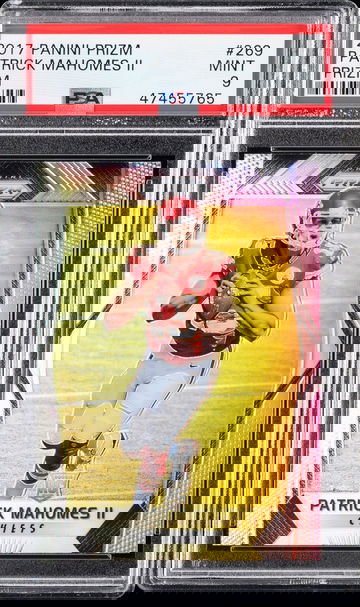 2017 Panini Prizm Patrick Mahomes II #269 Silver RC Rookie Card PSA 9