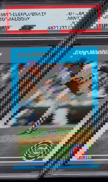 1987 FLEER UPDATE GREG MADDUX ROOKIE RC #U-68 PSA 9 MINT