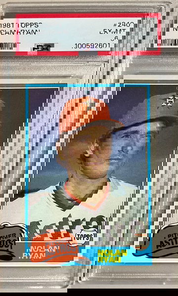 1981 TOPPS #240 NOLAN RYAN EX-MT PSA 6