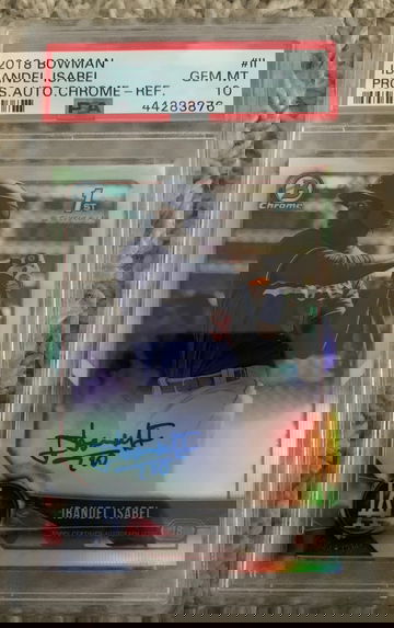 2018 bowman Ibandel Isabel refractor auto psa 10 