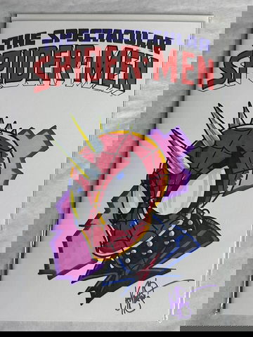 Spectacular Spider-Men #1 (Marvel 2024) Signed / Sketched by Ken Haesser Color