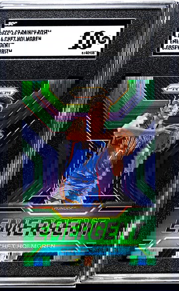 2022-23 Panini Prizm #16 Chet Holmgren Emergent Green Prizm SGC 10