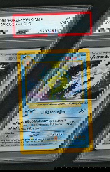 1999 Nintendo Pokemon Game 6 Gyarados Holo PSA 7 NM