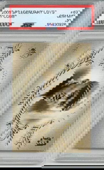 2005 UPPER DECK SP LEGENDARY CUTS #83 TY COBB TIGERS PSA 10 LOW POP