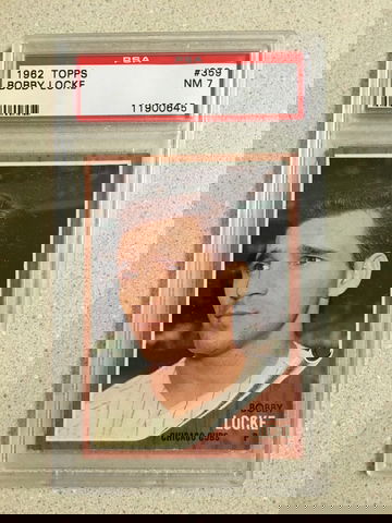 1962 Topps #359 Bobby Locke PSA 7 NM CUBS