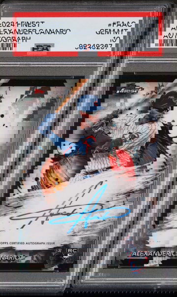 2024 Topps Finest Autographs Alexander Canario #FA-AC RC Auto PSA 10