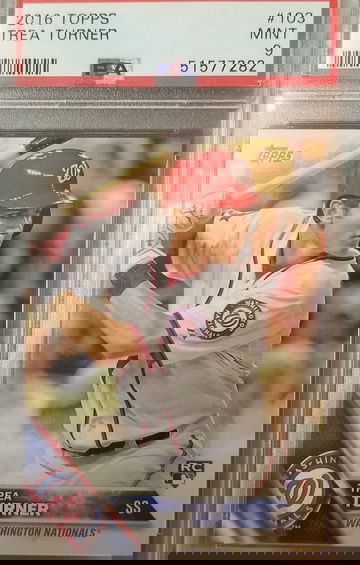 2016 topps 103 Trea Turner rc psa 9