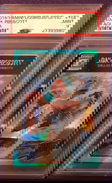 2016 Donruss Optic Dak Prescott Aqua /299 #162 PSA 9