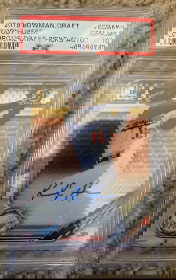 2019 bowman kody Hoese psa 10 auto 