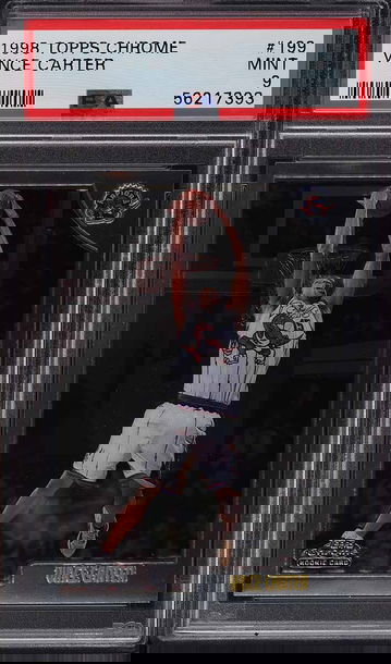 1998 TOPPS CHROME VINCE CARTER ROOKIE RC #199 PSA 9 MINT