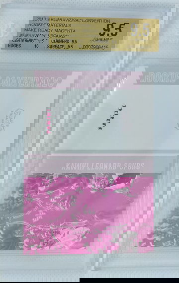 KAWHI LEONARD 2013 Panini National Convention Rookie Materials Make Ready Magenta /5 RC RARE Clippers - BGS 9.5 GEM MINT