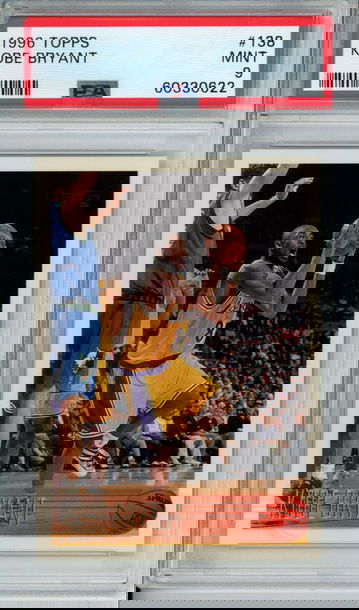 KOBE BRYANT 1996 Topps #138 ROOKIE Card PSA 9 MINT LA Lakers Black Mamba HOF