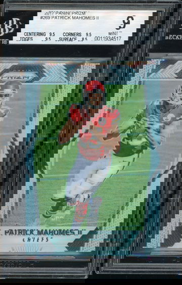 2017 Silver Prizm #269 Patrick Mahomes BGS 9