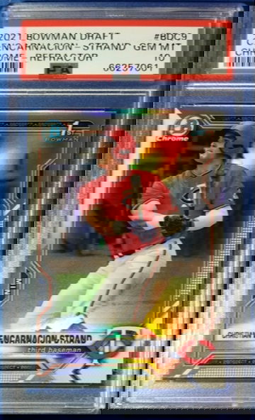 2021 Bowman Draft Chrome Refractor Christian Encarnacion-Strand #BDC9 PSA 10
