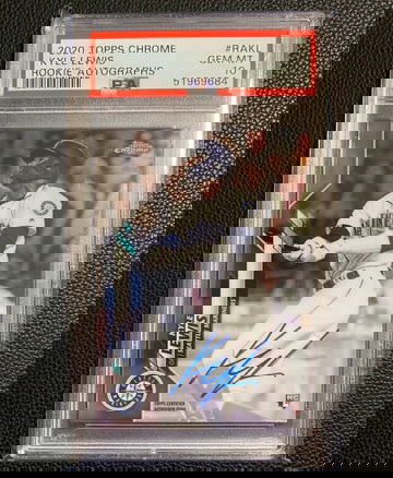 2020 Topps Chrome Kyle Lewis Auto PSA10